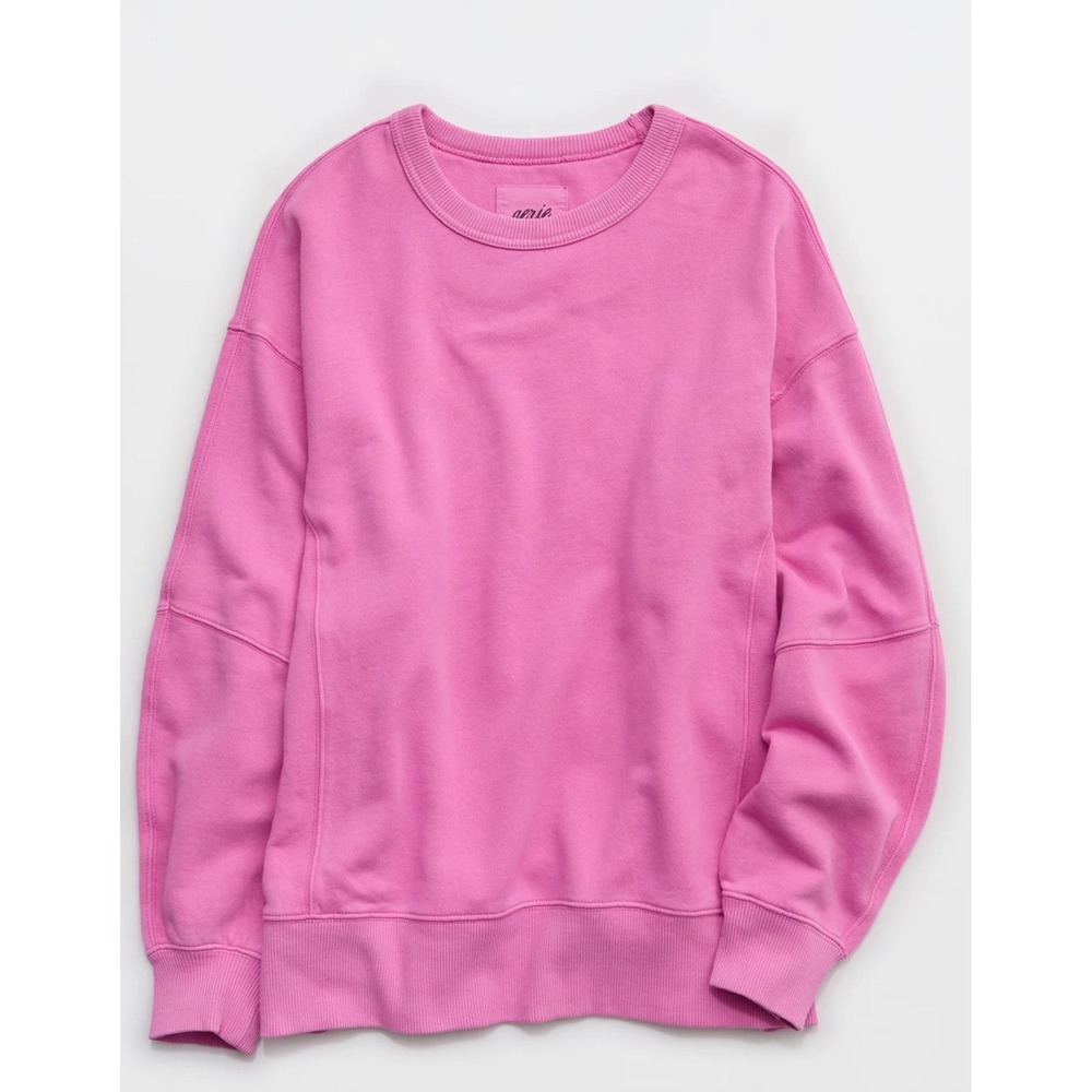 NWT Aerie Go-To Sweatshirt Sz XL Crewneck Pullover Oversized Comfy Lounge $60 - Picture 4 of 12